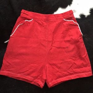 1950s Betty Brooks Brand red shorts
